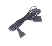 1 câble d'alimentation secteur à deux broches en PVC, rallonge de 1,5/2/2,5/4/4,2/4,5/6 m en cuivre(2.5m Black)