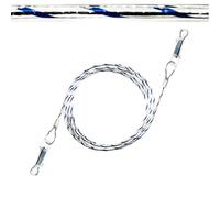 1 câble d'attache réfléchissant pour chiens - 3 mm d'épaisseur - Housse en PVC - Accessoires de camping - Utilisation en extérieur avec piquet d'ancrage - Idéal pour les chiens de petite et moyenne