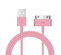 1 câble de charge et de synchronisation USB Peak Power 30 broches de 1 m - Compatible avec iPod Nano, Touch, Classic, Video, iPhone 3G/3GS/4/4S et iPad 1/2/3 (rose)