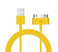 1 câble de charge et de synchronisation USB Peak Power 30 broches de 1 m - Compatible avec iPod Nano, Touch, Classic, Video, iPhone 3G/3GS/4/4S et iPad 1/2/3 (jaune)