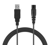 1 câble de charge USB pour hydropulseur - Cordon d'alimentation USB de rechange de 1,2 m - Chargeur portable sans fil compatible avec les hydropulseurs Pecham & Coslus (noir)