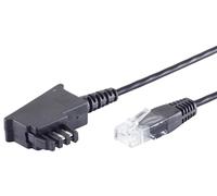 1 Câble De Routeur Tae-F Vers Rj45 (8P2C) De 6 M - Câble Tae - Câble De Raccordement Routeur Vers Prise Téléphonique - Compatible Avec Dsl, Vdsl, Adsl, Fritzbox Internet, Noir