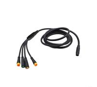 1 câble d'extension 8 broches 1 à 4 pour contrôleur d'accélérateur KT E-Bike, faisceau de fils ABS étanche pour modification de cyclisme en plein air, noir, 180 cm