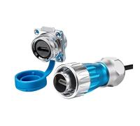 1 câble d'extension M24 étanche Compatible HDMI 1/2/3/5 m, connecteur UHDTV 4K HDMI 2.0 for Ordinateur HDTV et Ordinateur Portable(Set with 5m Cable)