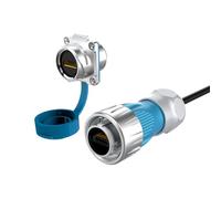 1 câble d'extension M24 étanche Compatible HDMI 1/2/3/5 m, connecteur UHDTV 4K HDMI 2.0 for Ordinateur HDTV et Ordinateur Portable(Set with 1m Cable)