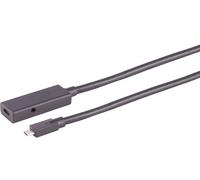 1 câble d'extension USB-C actif de 3 m, USB 3.1 10 Gbit/s, connecteur USB-C mâle vers USB-C femelle, amplificateur de signal