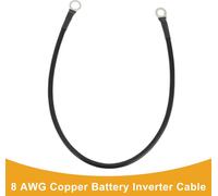 1 Cable D'Onduleur De Batterie Universel 8 Awg Pour Voiture Bateau Camping-Car Batterie Solaire Cable De Batterie En Cuivre étamé Noir 45Cm 3/8" Lug 5/16" Lug