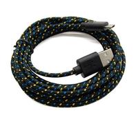 1 câble micro USB universel tressé pour Vodafone Smart V8 avec vitesse rapide - 3 m noir