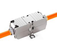 1 câble réseau Cat 6a LSA-10 Gbit/s-Coupleur LAN sans outil et rallonge pour câble de pose LAN-Câble d'installation Ethernet-Connecteur RJ45 compatible avec les câbles LSA