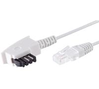 1 câble routeur TAE-F vers RJ45 (8P2C) de 3 m, compatible DSL, VDSL, ADSL et Fritzbox Internet (blanc).