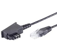 1 câble routeur TAE-F vers RJ45 (8P2C) de 3 m, compatible DSL, VDSL, ADSL et Fritzbox Internet (noir).