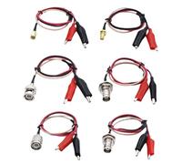 1 câble SMA/BNC/TNC mâle/Femelle RG316 vers Deux Pinces Crocodiles Fil de testeur Rouge et Noir connecteur 50 cm(SMA Female)