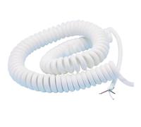 1 câble spiralé à ressort blanc fil télescopique 4 cœurs 28/24/22 AWG extensible 1/2/3/4/5/6/7/8/9/10 m câble rétractable (taille : extensible 4 mètres, couleur : 4C 28 AWG 0,1 mm2) (Color : 4C 28AWG