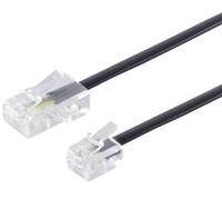 1 câble téléphonique modulaire RJ11 (6/4) vers RJ45 (8/4) de 6 m, avec connecteur Western pour prise téléphonique, modem, routeur, fax, ISDN, DSL, VDSL et Internet.