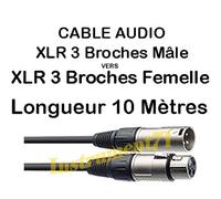 SMC10 - Câble Microphone XLR - 10 mètres noir