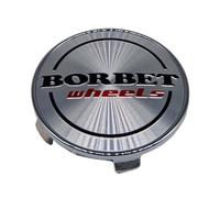 1 cache-moyeu Borbet - 68,4 mm - Pour Borbet XRT GTX, BLX, argent brossé