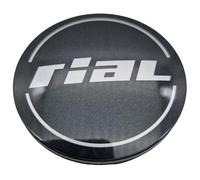 1 cache-moyeu Rial 60 mm titane (N23) avec logo argenté (Rig) - Gris - Couvercle de jante d'origine