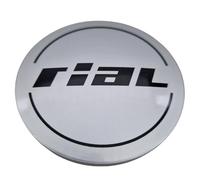 1 cache-moyeu Rial 61 mm argenté (N56) avec logo noir - Couvercle de jante d'origine