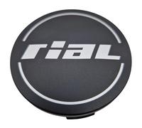 1 cache-moyeu Rial 68,5 mm noir mat (N37) avec logo argenté - Couvercle de jante d'origine