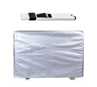1 Cache-Poussière, 1 Brosse À Poussière, Housse Suspendue pour Climatisation, Housse De Protection Solaire, Housse Universelle pour Climatisation Extérieure