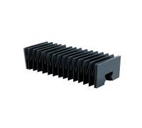 1 cache-poussière for guide linéaire CNC for rails HGR30, taux de compression 10:1, soufflet protection type orgue(2000mm)