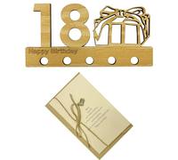 1 cadeau d'argent en bois pour bricolage pour les enfants de 18 ans avec 1 carte de vœux en papier kraft drôle personnalisée, idées de cadeau en argent, cadeaux d'anniversaire uniques pour garçons et
