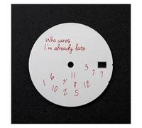 1 cadran de montre 28,5 mm Who Cares Lt's Already Late pour Seik Nh35 Nh36 Mouvement mécanique SKX007 Mods Accessoires de visage (4)