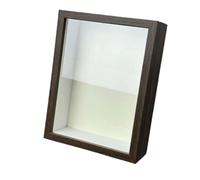 1 Cadre Photo en Bois à Monter soi-même, boîte d'ombre décorative de 3 cm Profondeur for Exposer des œuvres Trois Dimensions pour Fleurs Séchées, Loisirs Créatifs, Photos(Brown,15X20cm)