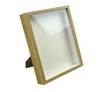 1 Cadre Photo en Bois à Monter soi-même, boîte d'ombre décorative de 3 cm Profondeur for Exposer des œuvres Trois Dimensions pour Fleurs Séchées, Loisirs Créatifs, Photos(Khaki,20X25cm)