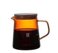 1 cafetière en verre couleur café avec couvercle, idéale for verser le concentré de et préparer du Accessoires cuisine for la préparation(500ML)