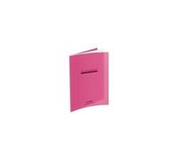 - 1 cahier grands carreaux 17x22cm 96 pages - couverture polypro rose 400002770
