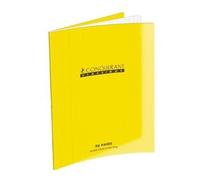 Conquerant Cahier Classique 28792 A4 Piqûre Couverture transparente polypropylène Papier jaune