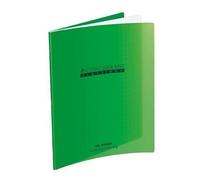 1 Cahier Piqûres Avec Couverture Polypropylène 17 X 22 Cm Vert.