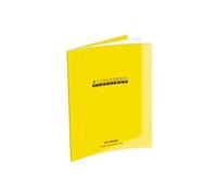 1 cahier piqûres avec couverture polypropylène a4 jaune, grands carreaux conquérant sept 100102468