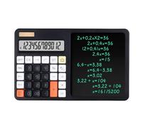 1. Calculatrice À 12 Chiffres avec Tableau D'écriture LCD Et Grand Écran pour Bureau École Usage Domestique Calculatrice De Bloc-Notes À Énergie