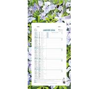 1 Calendrier Bloc Mensuel 2026 Fleurs - Format : 16x33cm - Janvier à décembre 2026 - Visuel aléatoire - Exacompta
