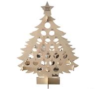 1 calendrier de l'Avent de Noël en bois, support de compte à rebours pour fête de vacances 2024, arbre ou forme ronde pour décoration de maison, bar (2)