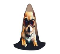 1 cape à capuche pour chien chihuahua pour Halloween, cosplay, carnaval, costume de sorcière