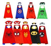 1 Cape de super-héros masculin et féminin, Spider-Man, Iron Man et autres héros. Accessoires de jeu de rôle, convient pour les rassemblements de tous âges, les grandes fêtes, Halloween, Noël et cadeau