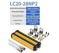 1 capteur de rideau lumineux, barrière de protection de zone de sécurité, résolution 20/40 mm, sortie relais 24 V CC NPN/PNP(WHITE)