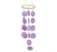 1 carillon éolien décoratif pour jardin et intérieur avec coquillages naturels produisant des mélodies douces pour créer un environnement harmonieux (Pruple)