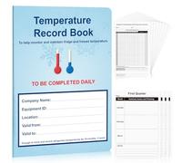 1 carnet de température pour réfrigérateur A4 21 x 29,7 cm - Enregistreur de température des aliments et du réfrigérateur - 32 pages - Carnet d'hygiène alimentaire pour la santé et la sécurité des