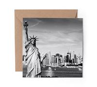 1 carte de vœux (insert photo) - Statue de la Liberté New York City - Vierge anniversaire célébration anniversaire #12199