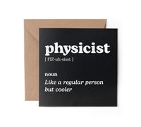1 carte de vœux pour physicien - Description du dictionnaire pour fan de sciences physiques régulières mais plus cool Définition sportive drôle Joke Hobby Job Happy Birthday #82633