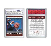 1 carte d'évaluation 2024 du président américain Donald Trump Assassination Failure Carte de combat à collectionner Cadeau commémoratif