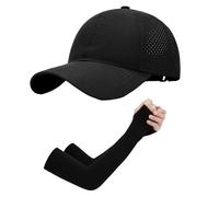 1 Casquette De Baseball À Séchage Rapide Et 1 Paire De S De Crème Solaire, Capuchon À Cheval De Sport, Chapeau De Soleil Réglable, Activité Respirante.