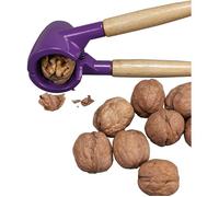 1 Casse-noix universel, ressort résistant, poignées bois verni, coquilles dures, noix noisettes amandes, cuisine maison .