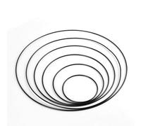 1 Cercle en Métal Noir pour Couronne Florale et Attrape-Rêves,Anneau pour Décorations de Mariage,Suspension Murale Artisanale,Support pour Broderie Florale et Macramé DIY,Décoration (Size:5.9in/15cm)