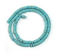 1 chaîne de perles en turquoise naturelle, perles carrées bleues ou blanches, pour la fabrication de bijoux, bracelets, colliers, accessoires, bleu, 3 x 10 mm, environ 102 pièces