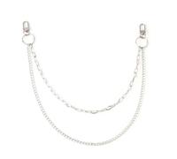 1 chaîne de taille tendance pour homme et femme, accessoire décoratif à double couche pour danser le houblon, style décontracté, pour jeans, bijoux de corps
